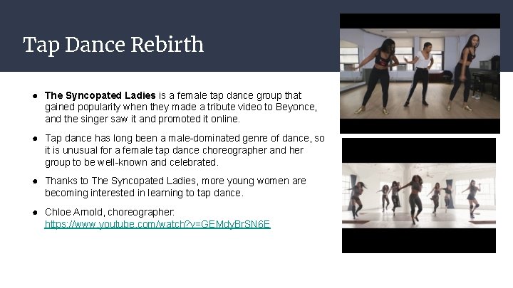 Tap Dance Rebirth ● The Syncopated Ladies is a female tap dance group that