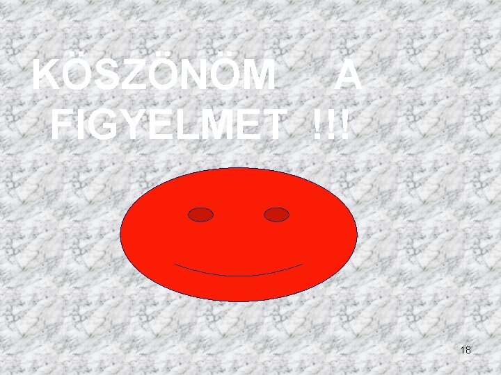 KÖSZÖNÖM A FIGYELMET !!! 18 