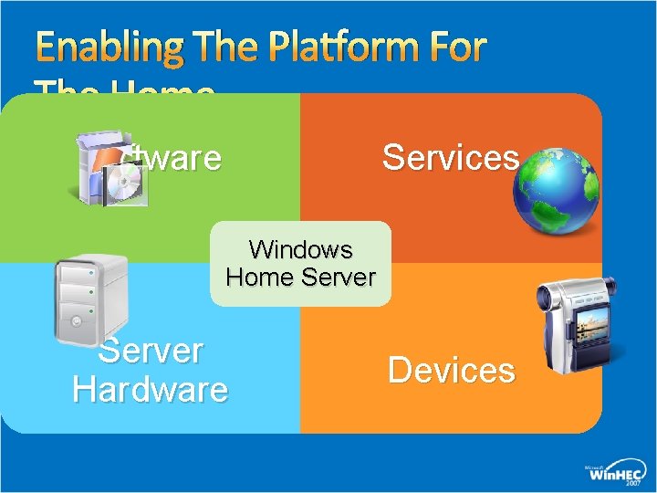 Enabling The Platform For The Home Software Services Windows Home Server Hardware Devices 