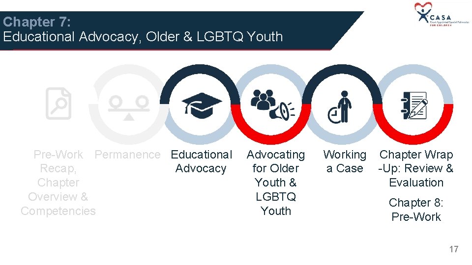 Chapter 7: Educational Advocacy, Older & LGBTQ Youth Pre-Work Permanence Educational Recap, Advocacy Chapter