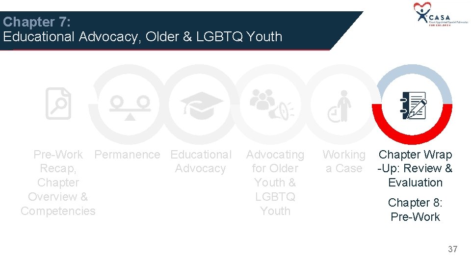 Chapter 7: Educational Advocacy, Older & LGBTQ Youth Pre-Work Permanence Educational Recap, Advocacy Chapter