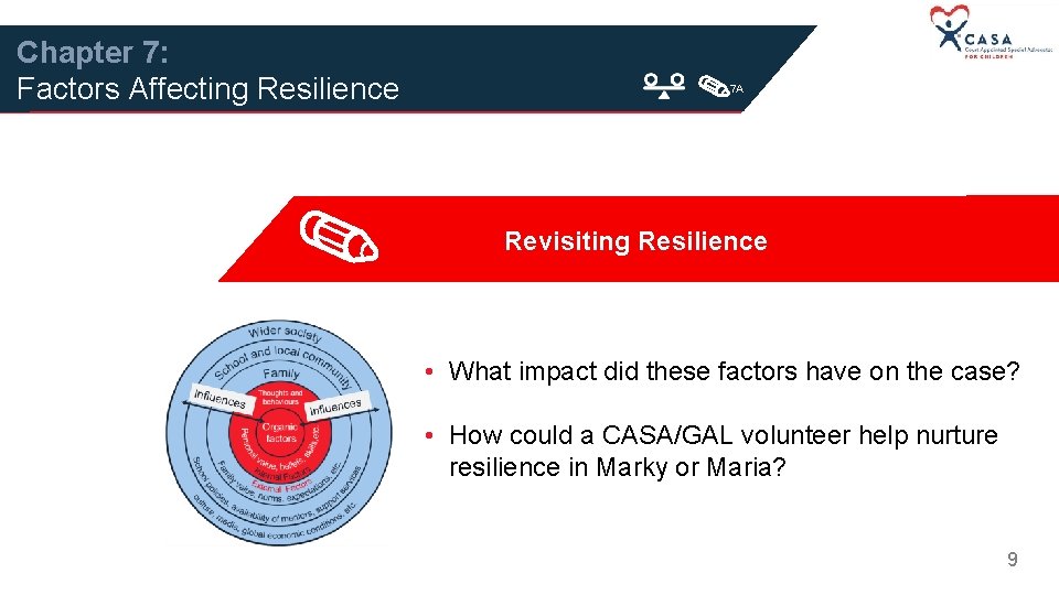 Chapter 7: Factors Affecting Resilience 7 A Revisiting Resilience • What impact did these