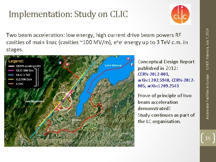 Conceptual Design Report published in 2012: CERN-2012 -003, ar. Xiv: 1202. 5940, CERN-2012005, ar.