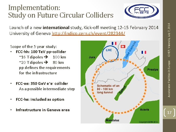 Scope of the 5 year study: • FCC-hh: 100 Te. V pp-collider ~16 T