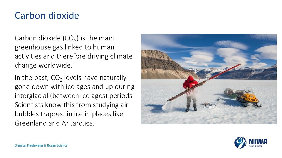 Carbon dioxide (CO 2) is the main greenhouse gas linked to human activities and