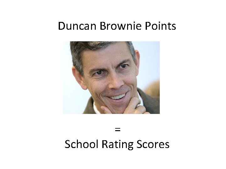 Duncan Brownie Points = School Rating Scores 