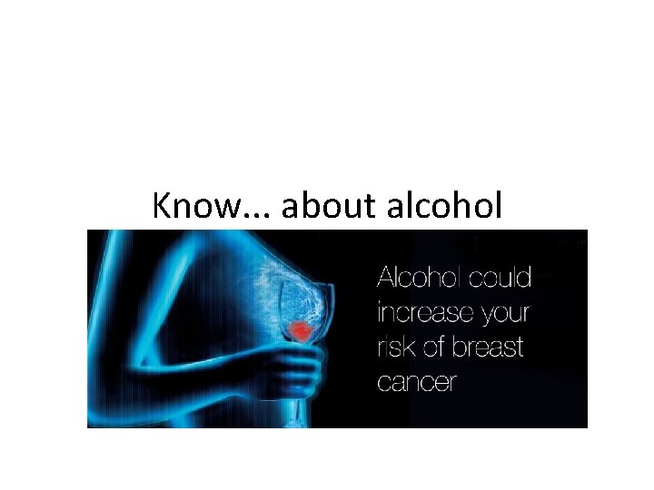Know. . . about alcohol 