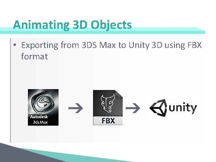 Animating 3 D Objects • Exporting from 3 DS Max to Unity 3 D