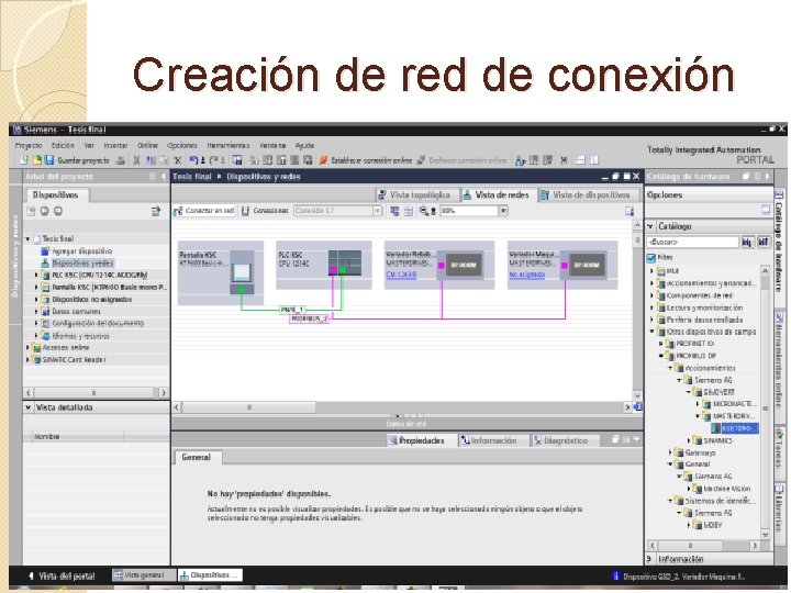 Creación de red de conexión 