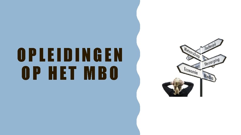 OPLEIDINGEN OP HET MBO 
