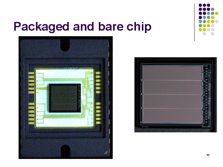 Packaged and bare chip 16 