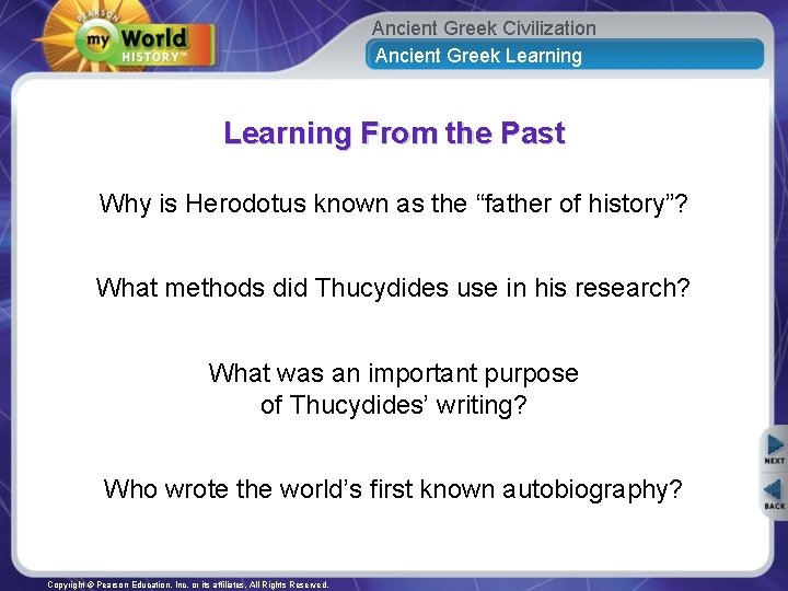 Ancient Greek Civilization Ancient Greek Learning From the Past Why is Herodotus known as