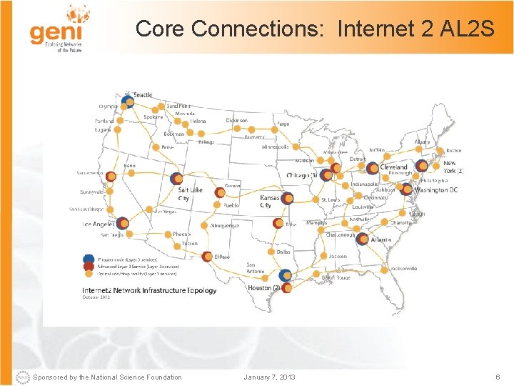 Core Connections: Internet 2 AL 2 S Sponsored by the National Science Foundation January