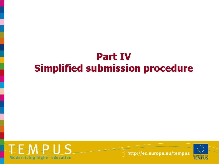 Part IV Simplified submission procedure 