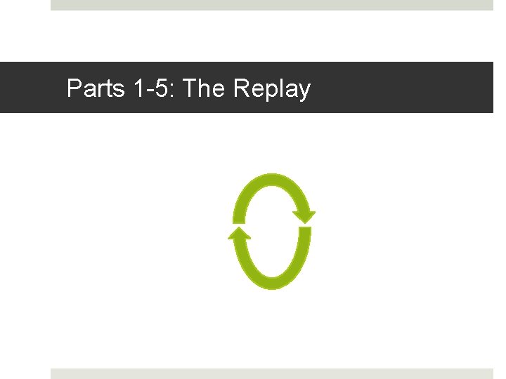 Parts 1 -5: The Replay 