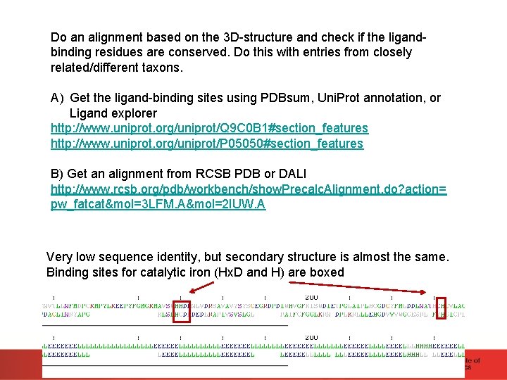 Do an alignment based on the 3 D-structure and check if the ligandbinding residues