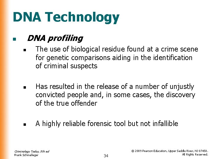 DNA Technology DNA profiling n n The use of biological residue found at a