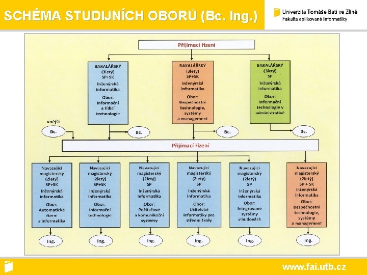 SCHÉMA STUDIJNÍCH OBORŮ (Bc. Ing. ) www. fai. utb. cz 