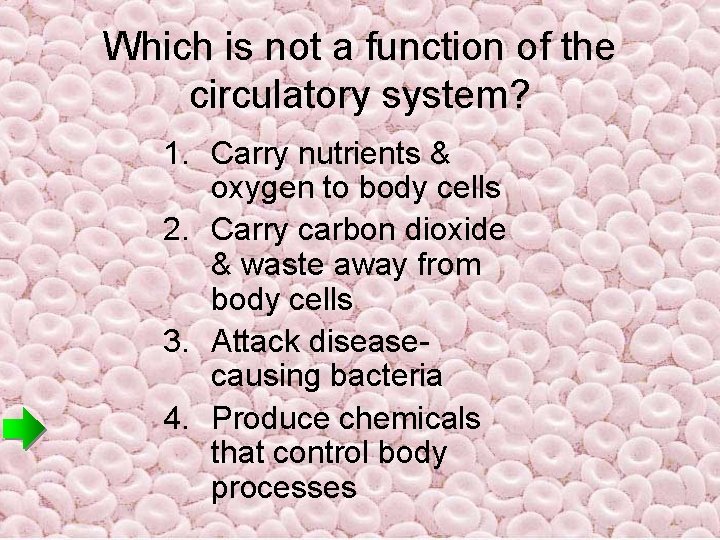 Which is not a function of the circulatory system? 1. Carry nutrients & oxygen Which is not a function of the circulatory system? 1. Carry nutrients & oxygen