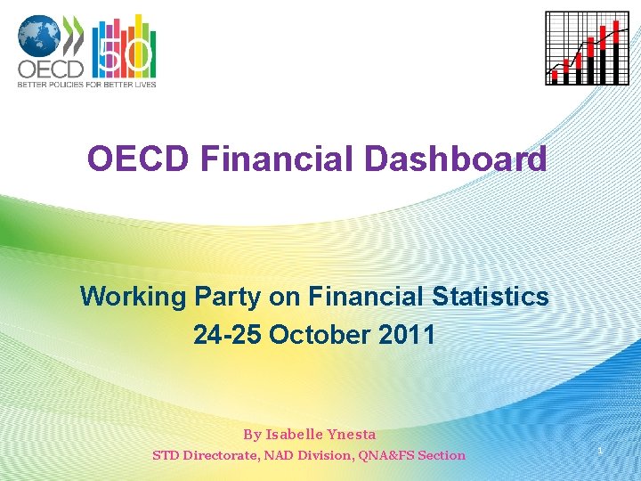 OECD Financial Dashboard Working Party on Financial Statistics 24 -25 October 2011 By Isabelle