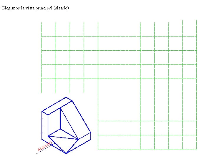 Elegimos la vista principal (alzado) 