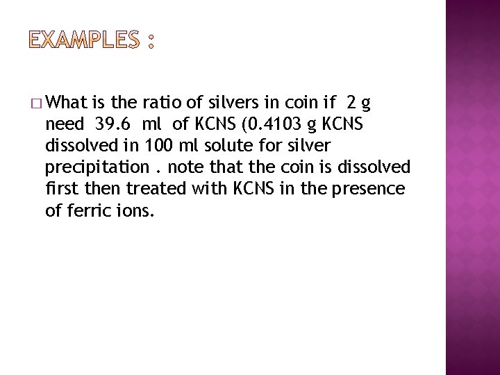 � What is the ratio of silvers in coin if 2 g need 39.