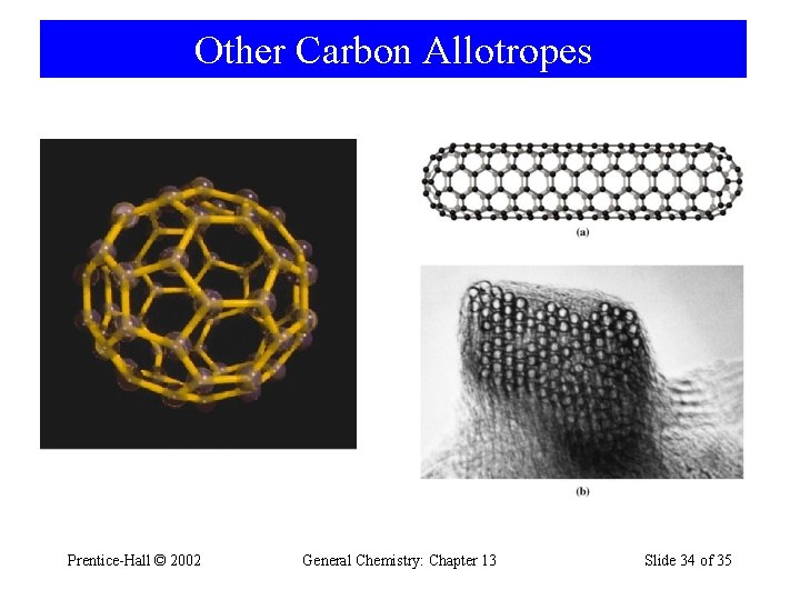 Other Carbon Allotropes Prentice-Hall © 2002 General Chemistry: Chapter 13 Slide 34 of 35