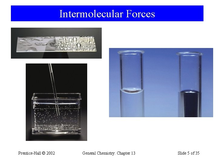 Intermolecular Forces Prentice-Hall © 2002 General Chemistry: Chapter 13 Slide 5 of 35 