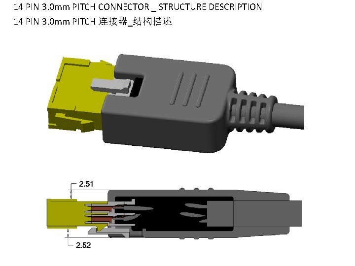 14 PIN 3. 0 mm PITCH CONNECTOR _ STRUCTURE DESCRIPTION 14 PIN 3. 0