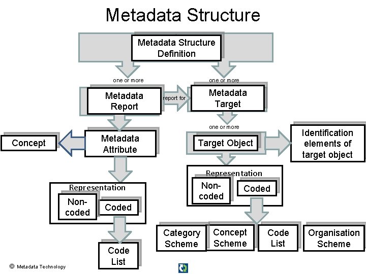 Metadata Structure Definition one or more Metadata Report one or more Metadata Target report