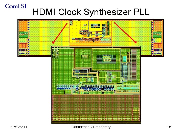 Com. LSI 12/12/2006 HDMI Clock Synthesizer PLL Confidential / Proprietary 15 