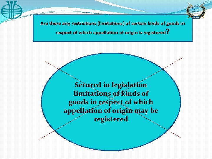 Are there any restrictions (limitations) of certain kinds of goods in respect of which