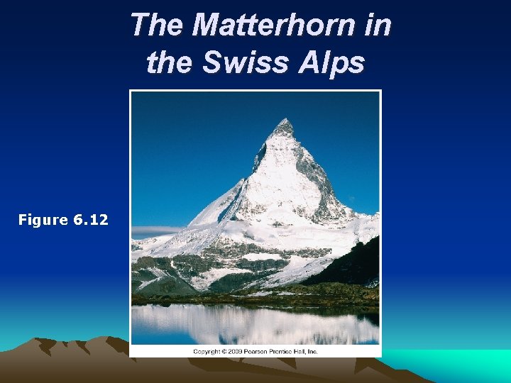 The Matterhorn in the Swiss Alps Figure 6. 12 