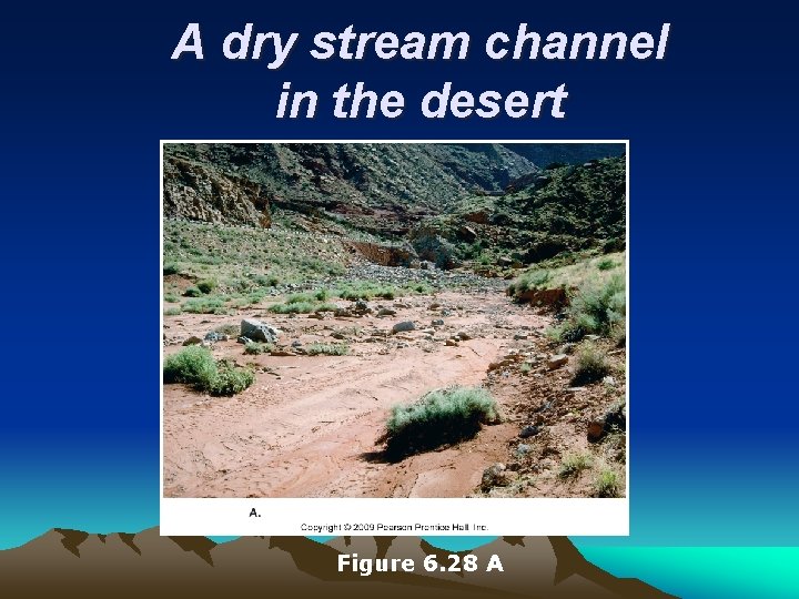 A dry stream channel in the desert Figure 6. 28 A 