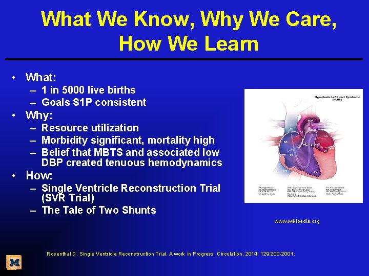 What We Know, Why We Care, How We Learn • What: – 1 in