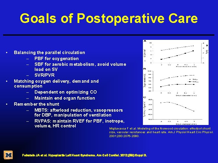 Goals of Postoperative Care • • • Balancing the parallel circulation – PBF for