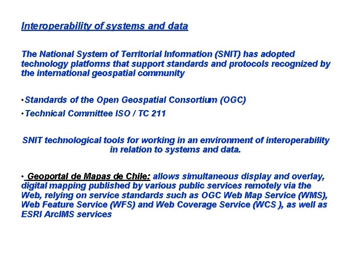 The National System for Coordination of Territorial Information