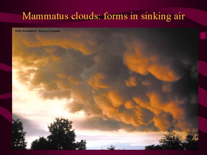 Mammatus clouds: forms in sinking air 