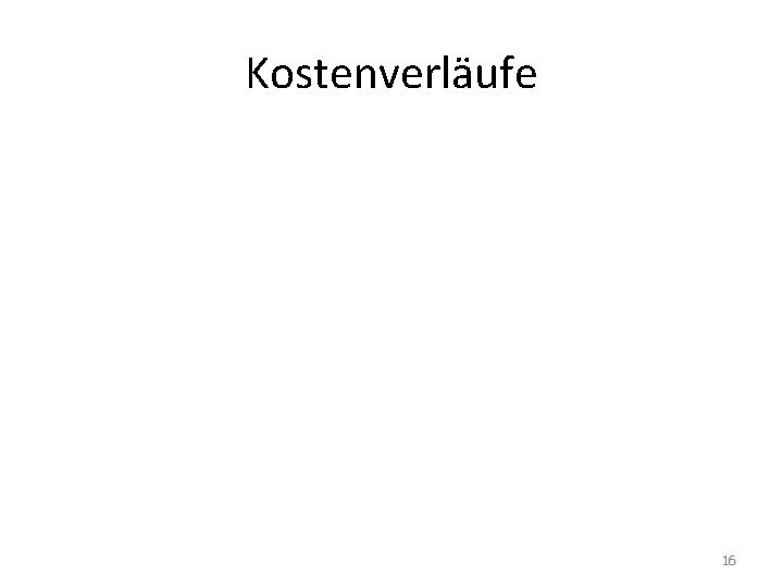 Kostenverläufe 16 