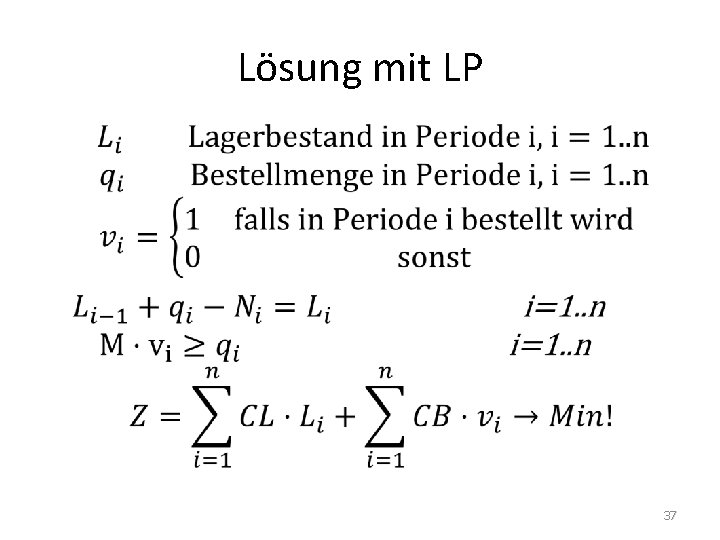 Lösung mit LP • 37 