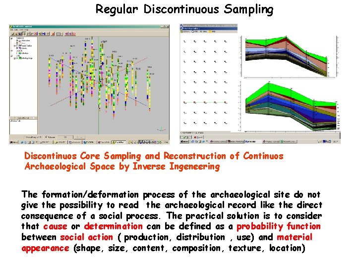 Regular Discontinuous Sampling Discontinuos Core Sampling and Reconstruction of Continuos Archaeological Space by Inverse