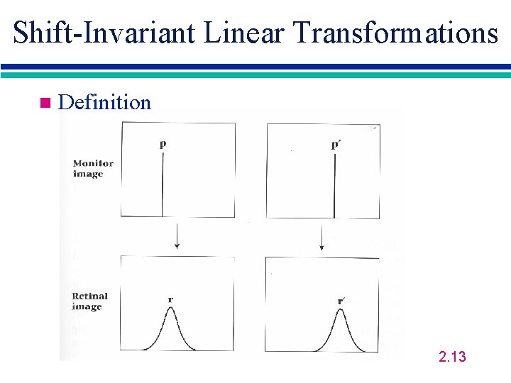 Shift-Invariant Linear Transformations n Definition 2. 13 