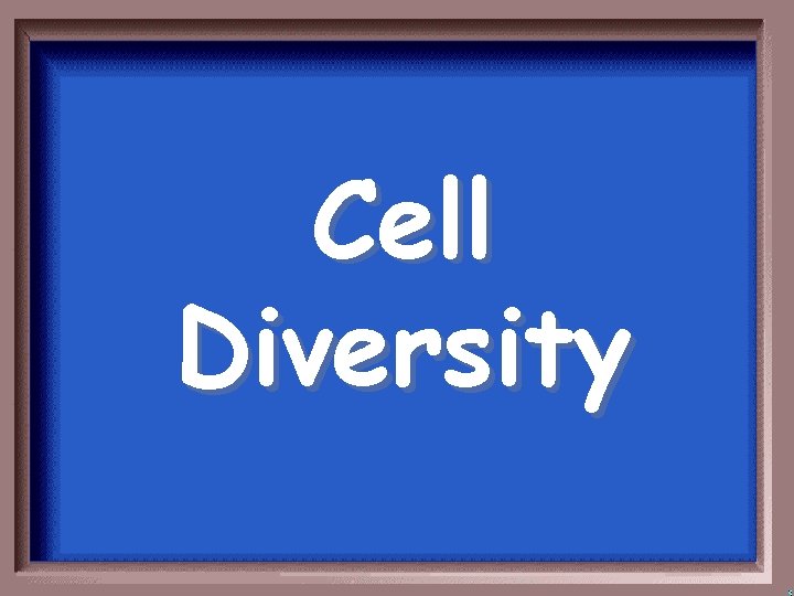 Cell Diversity 