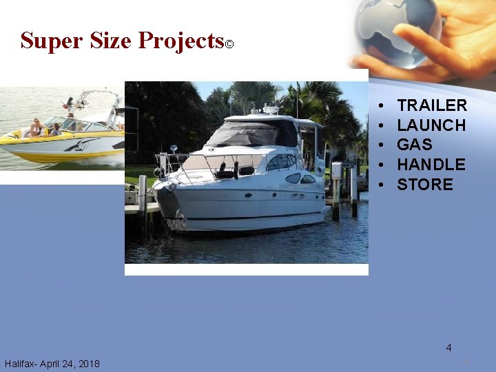 Super Size Projects© • • • TRAILER LAUNCH GAS HANDLE STORE 4 Halifax- April