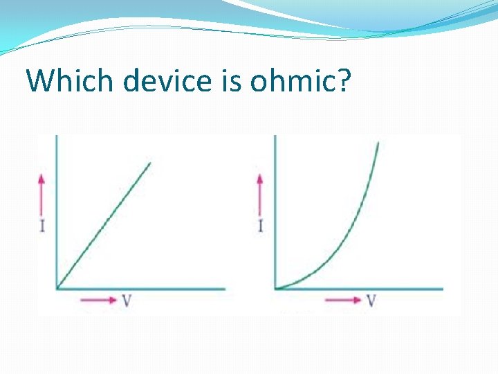 Which device is ohmic? 