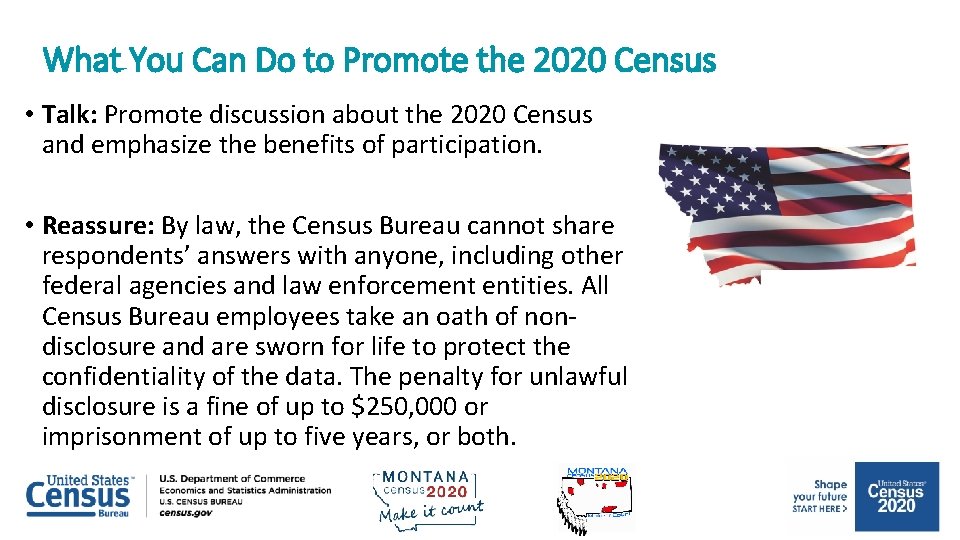 What You Can Do to Promote the 2020 Census • Talk: Promote discussion about