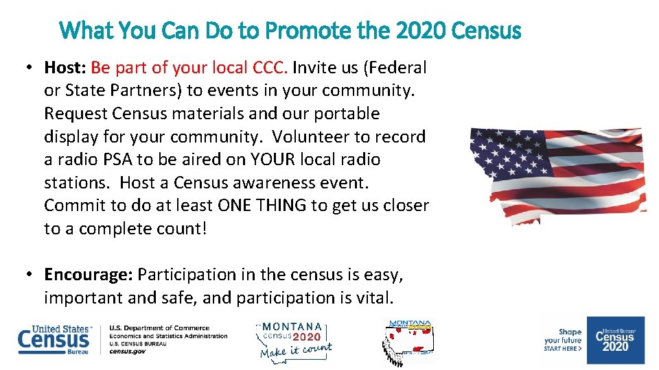 What You Can Do to Promote the 2020 Census • Host: Be part of