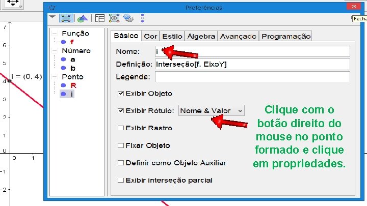 Clique com o botão direito do mouse no ponto formado e clique em propriedades.