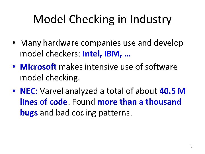 Model Checking and the Verification of Computer Systems