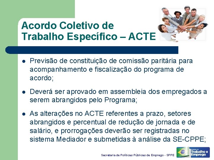 Acordo Coletivo de Trabalho Específico – ACTE l Previsão de constituição de comissão paritária